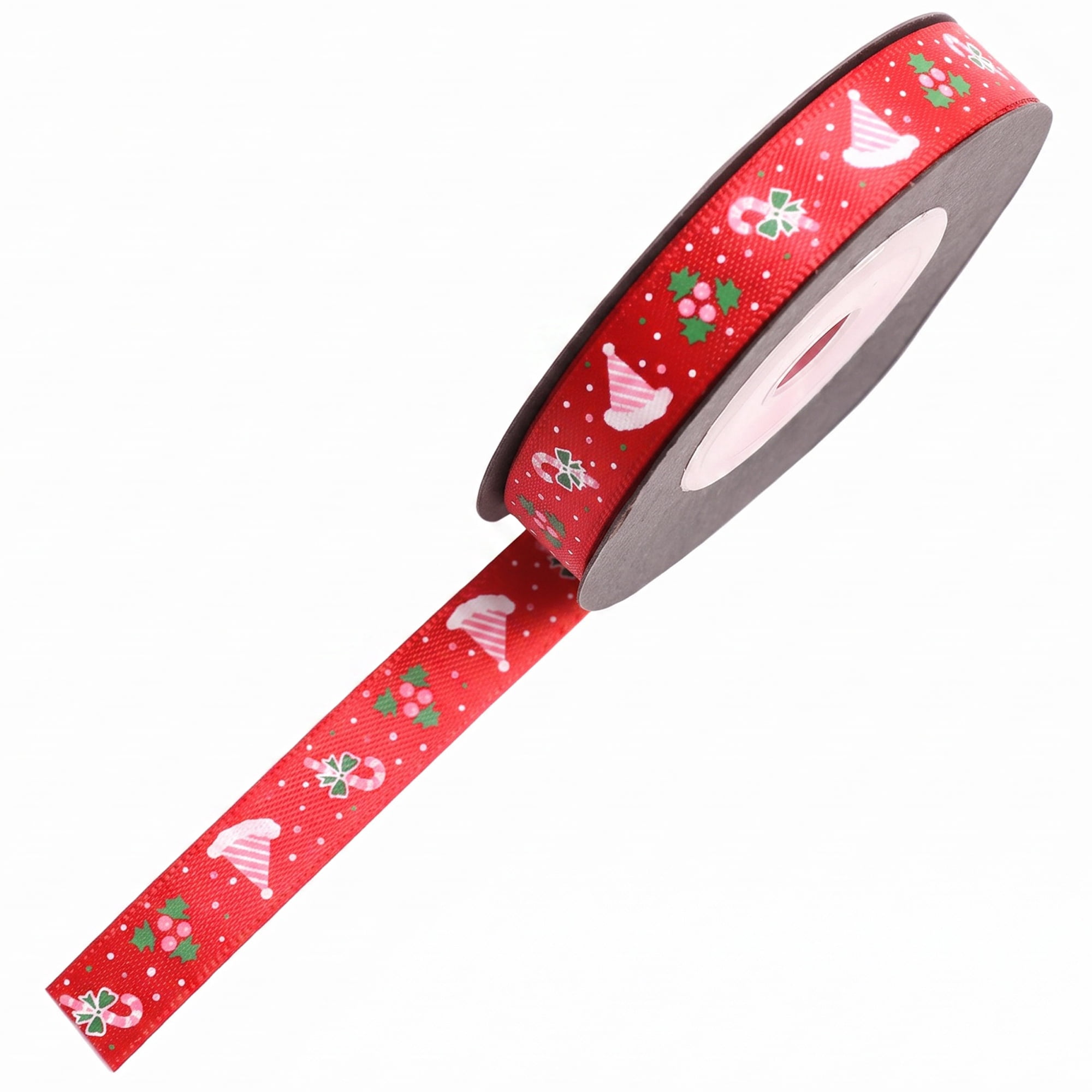 Unique Bargains Vibrant Cartoon Ribbon for Gift Wrapping Red Hat Pattern 5.5 Yard