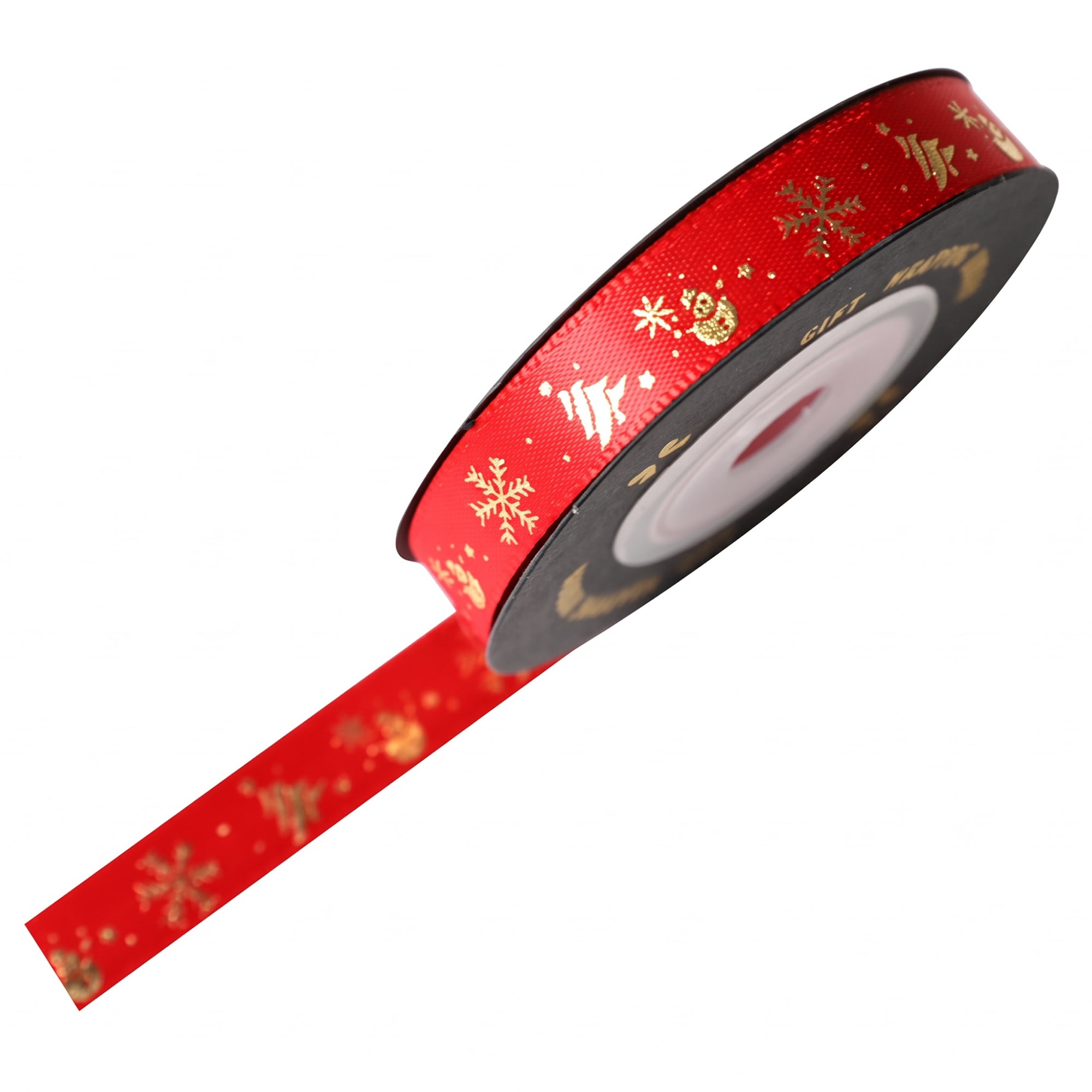 Unique Bargains Vibrant Cartoon Ribbon for Gift Wrapping Red Snowflake Pattern 5.5 Yard