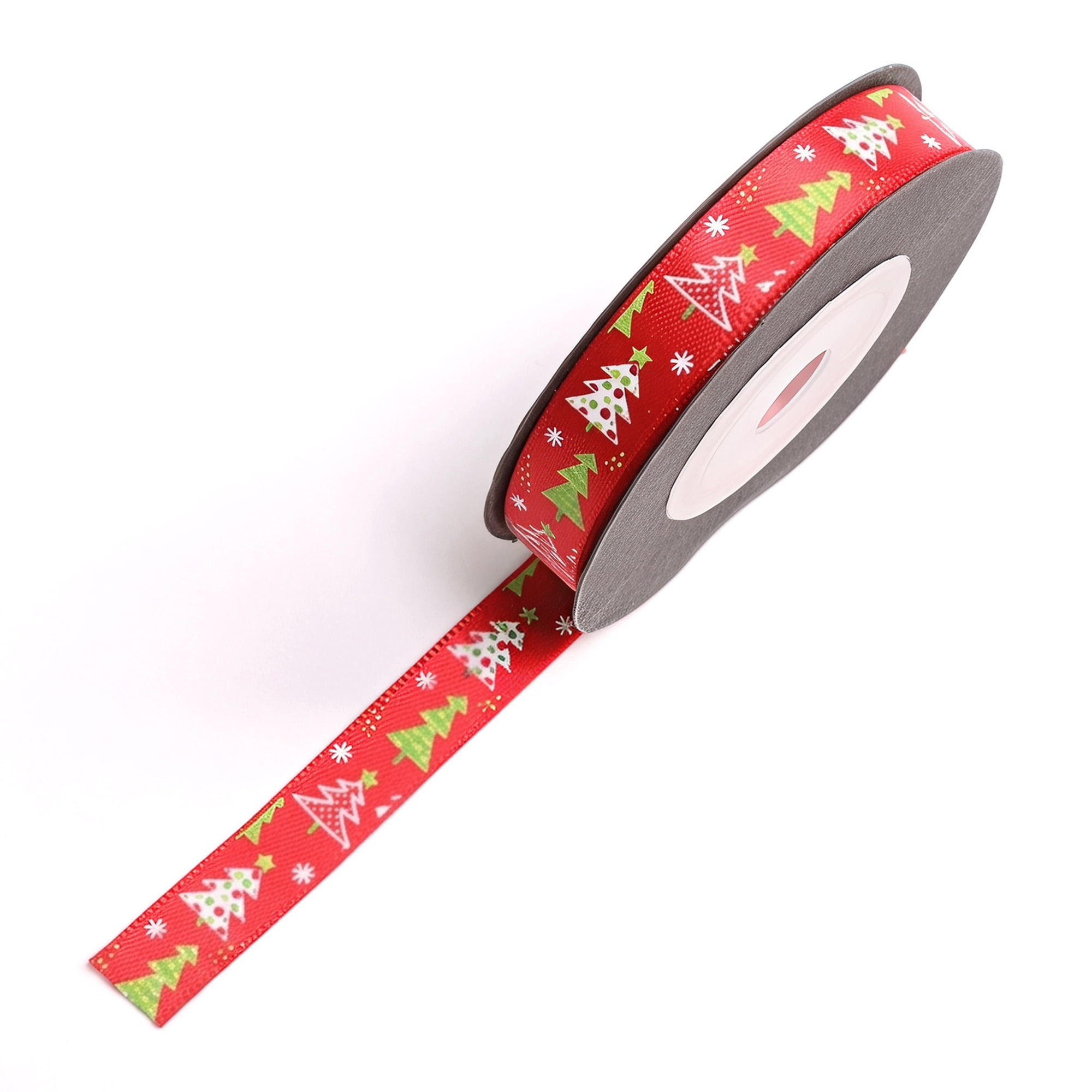 Unique Bargains Vibrant Cartoon Ribbon for Gift Wrapping Red Tree Pattern 5.5 Yard