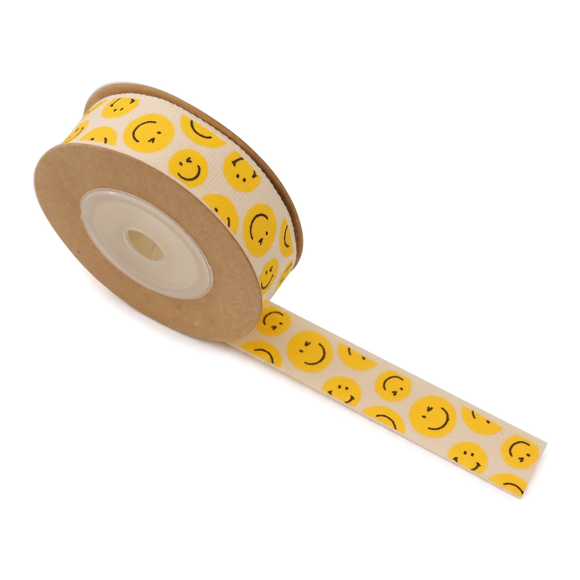 Unique Bargains Vibrant Fabric Cartoon Ribbon for Creative Gift Wrapping Projects Smile