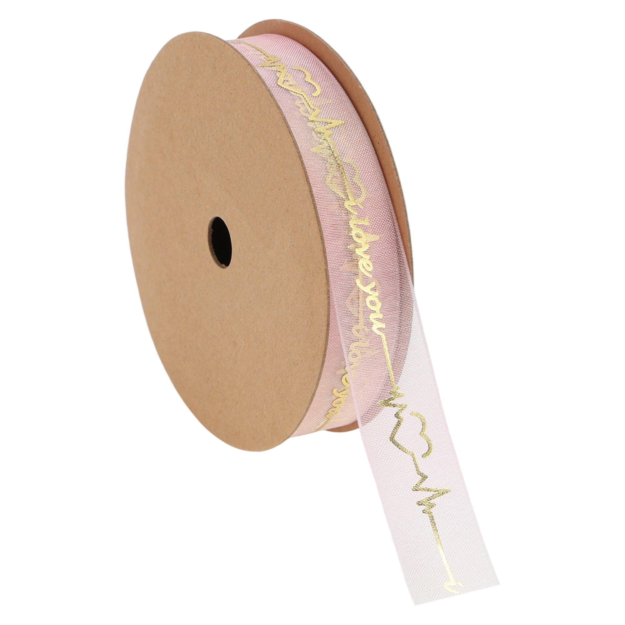 Unique Bargains Vibrant Reusable Gift Ribbon 0.63"x29.53' 1Pc [Heartbeat]