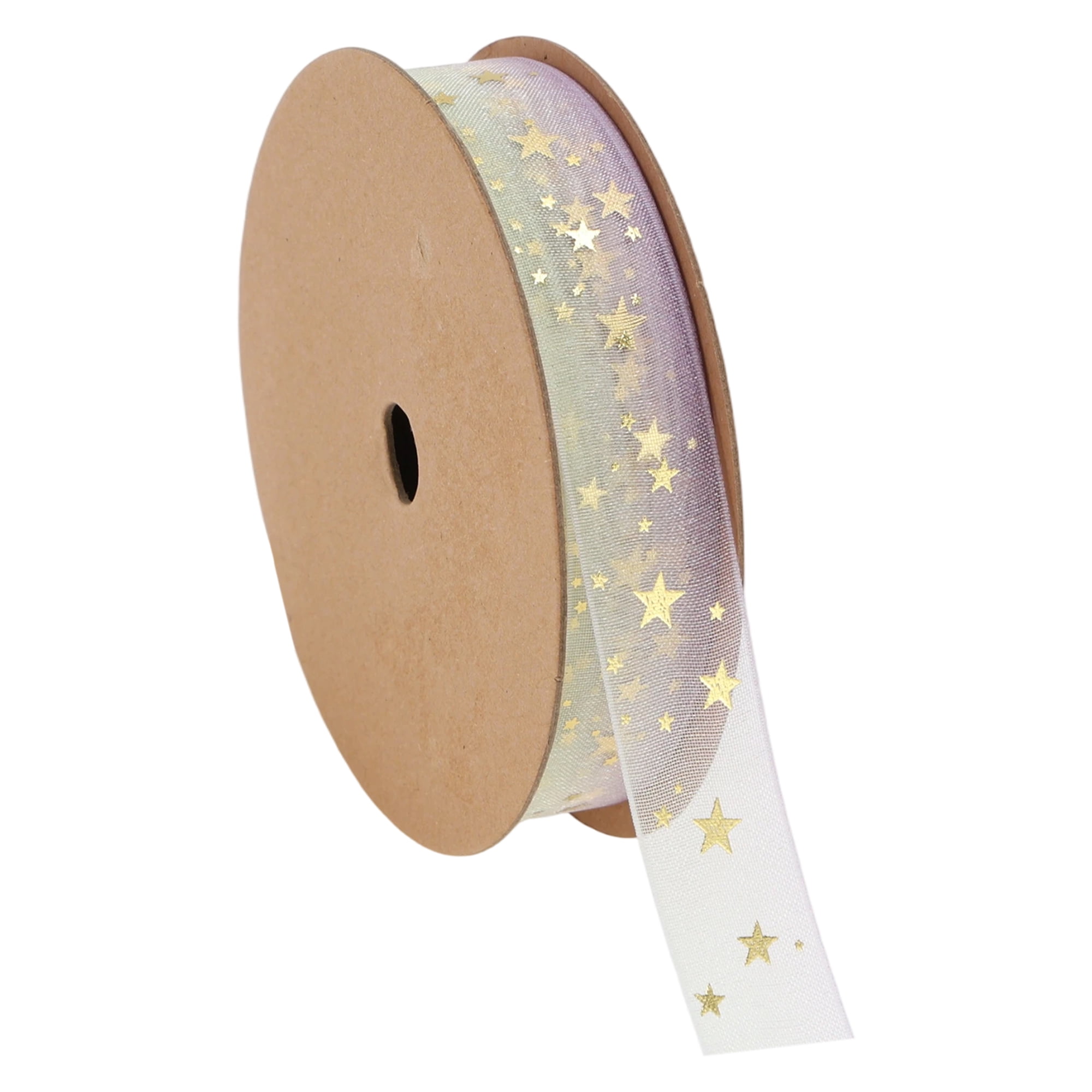 Unique Bargains Vibrant Reusable Gift Ribbon 0.63"x29.53' 1Pc [Star]