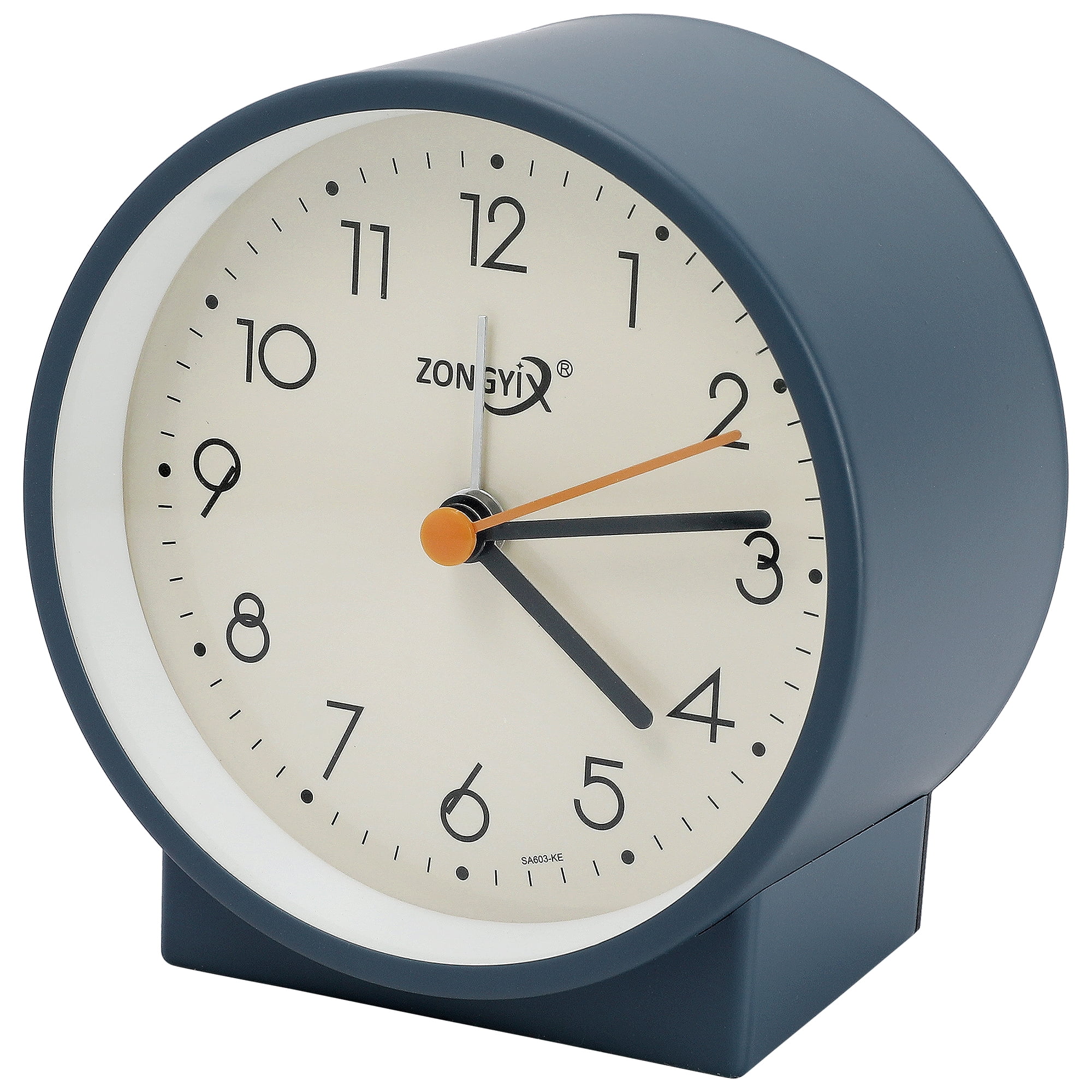 Unique Bargains Vintage Alarm Clock with Geometric Base Blue 3.6"L x 2.2"W x 3.7"H