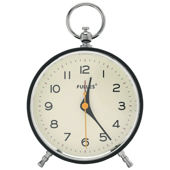 Unique Bargains Vintage Alarm Clock with Nightlight Black 4.3"L x 2.0"W x 6.4"H