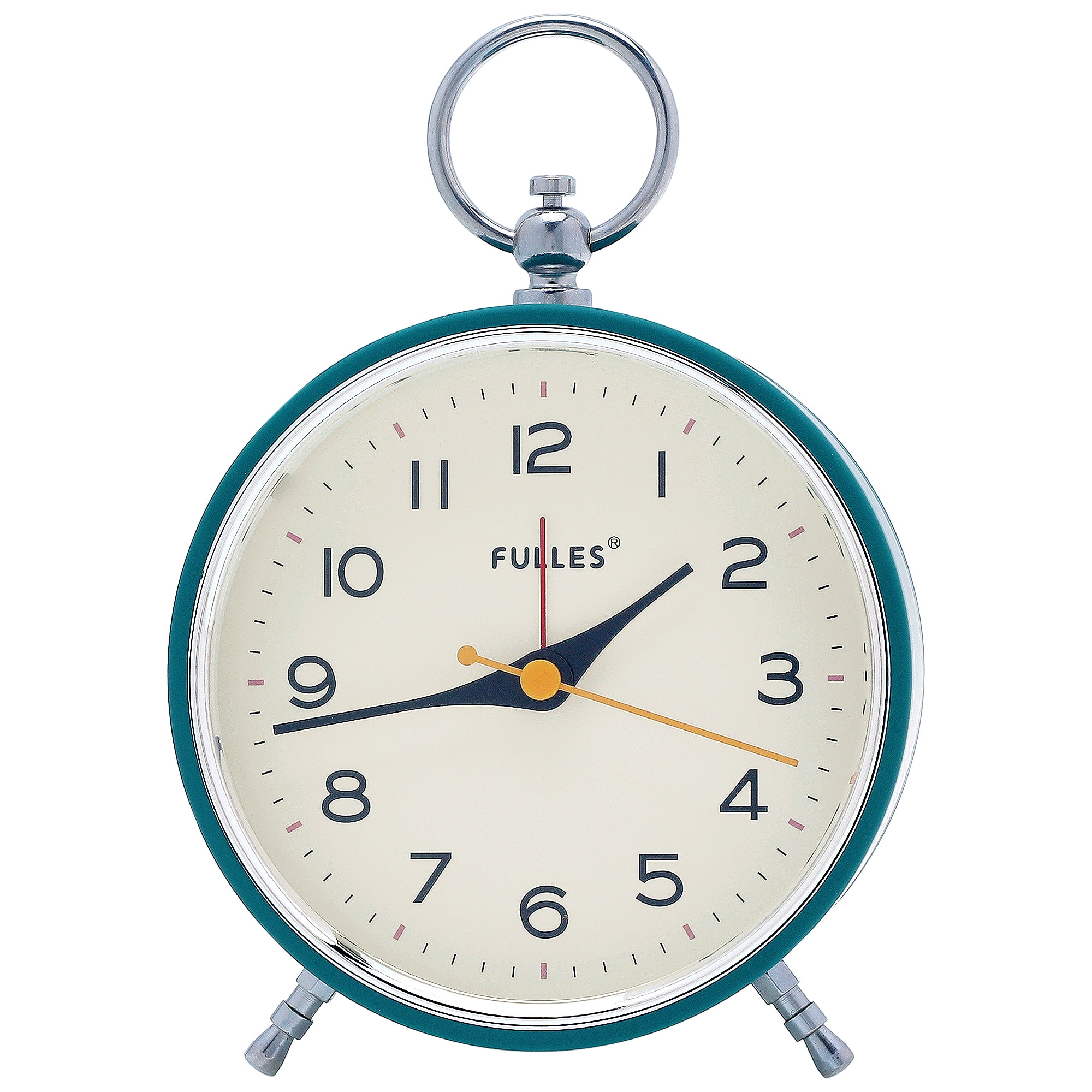 Unique Bargains Vintage Alarm Clock with Nightlight Blue 4.3"L x 2.0"W x 6.4"H