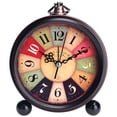 thumbnail image 1 of Unique Bargains Vintage Desk Clock Silent Retro Battery Operated Pink, 1 of 5