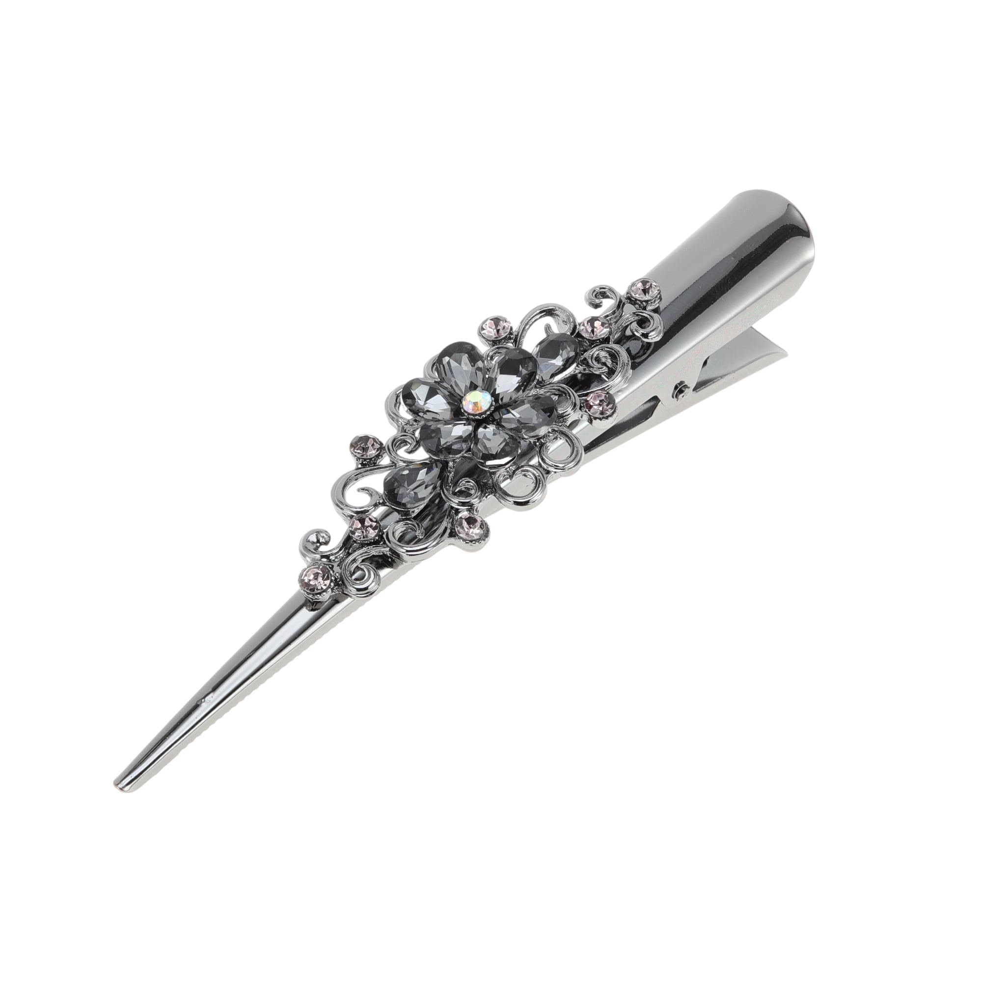 Unique Bargains Vintage Home Use Daily Styling Floral Hair Clips Black