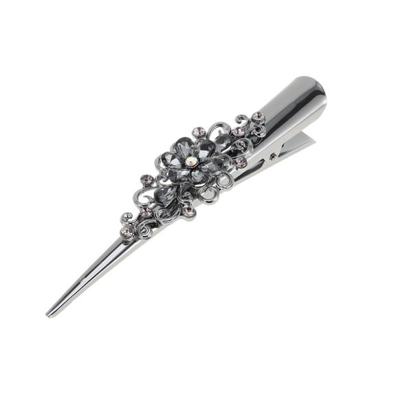 Unique Bargains Vintage Home Use Daily Styling Floral Hair Clips Black
