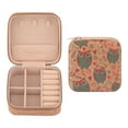 thumbnail image 1 of Unique Bargains Vintage Mini PU Leather Jewelry Box with Zipper Brown Owl Pattern, 1 of 7