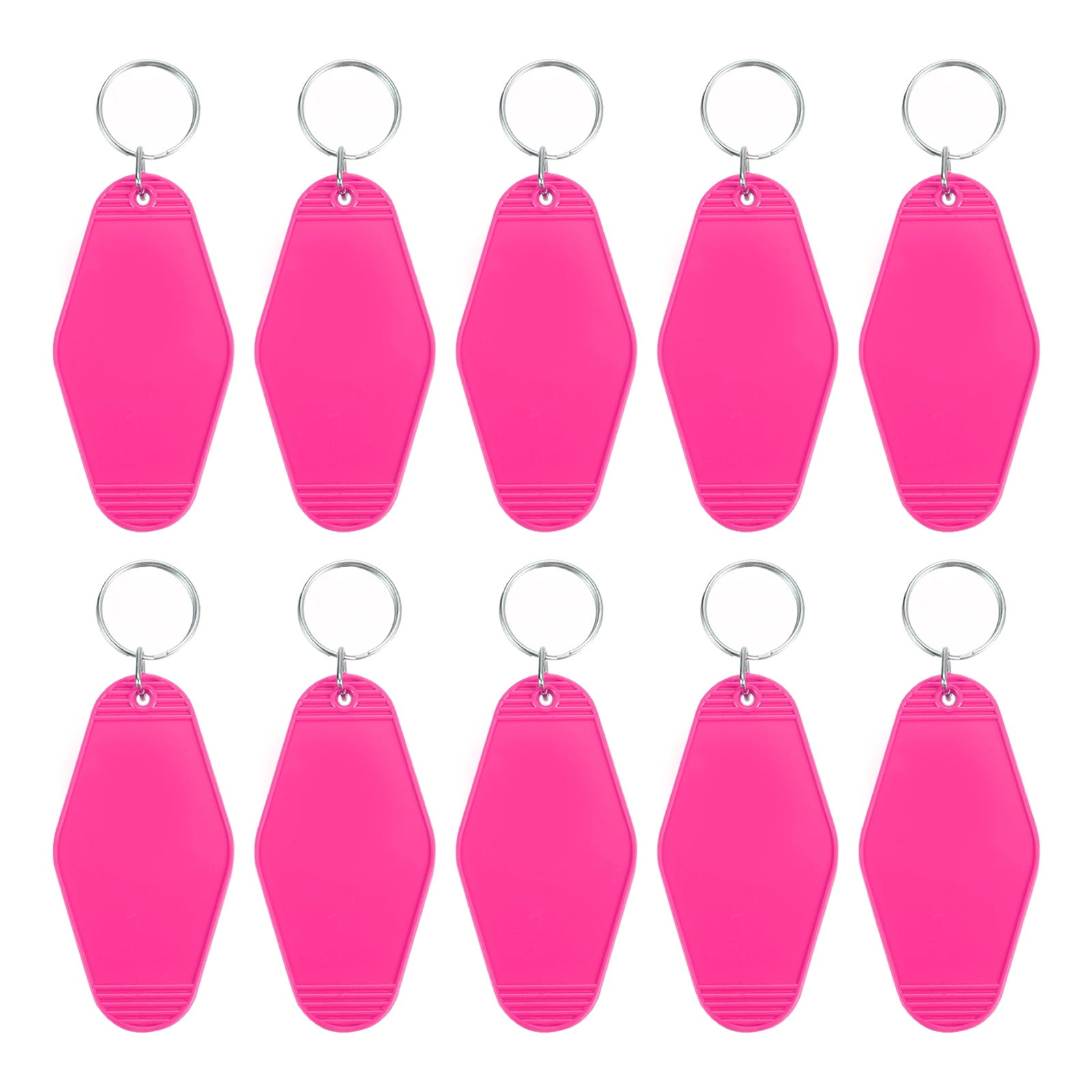 Unique Bargains Vintage Motel Keychain Blank Hotel Keychains Key Tags Rose Red