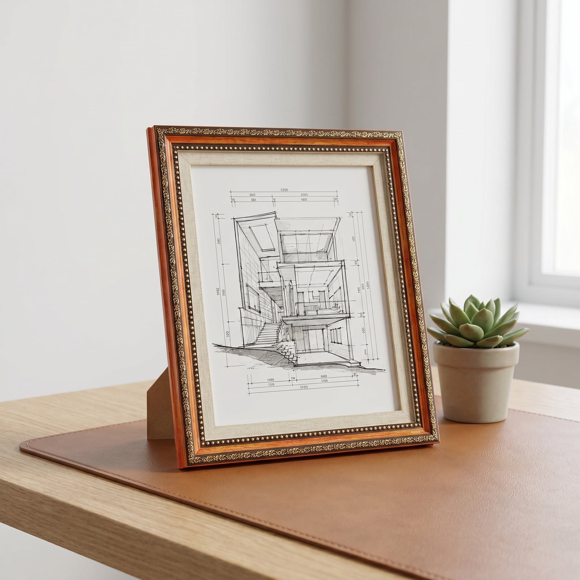 Unique Bargains Vintage Resin Picture Frame with HD Glass Red 4" x 6"