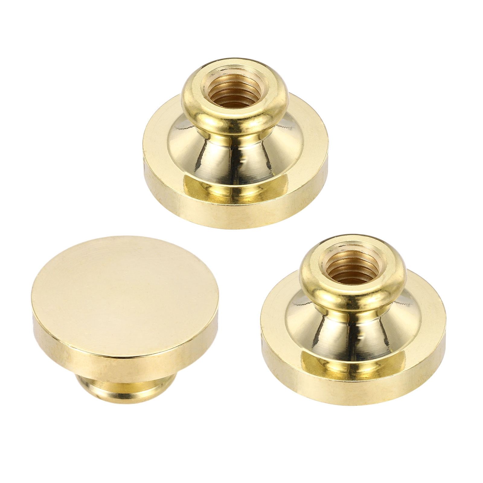 Unique Bargains Vintage Retro Brass Head Blank Wax Seal Stamp for Letter Sealing 3Pcs
