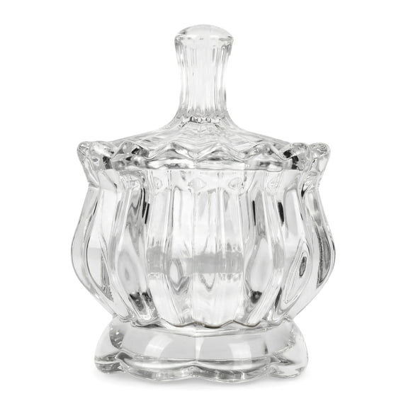 Unique Bargains Vintage Small Glass Decorative Mini Jar with Lid Clear 3.5" x 3.5" x 4.5"