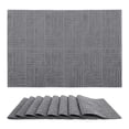 thumbnail image 1 of Unique Bargains Vinyl Placemats for Kitchen Dining Table Wipeable Mat Dark Gray 18x12in, 1 of 7
