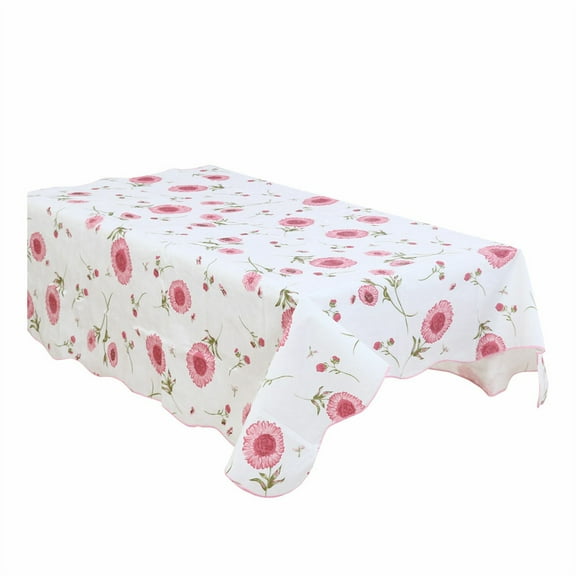 Unique Bargains Vinyl Rectangle Table Cover Floral Pattern Tablecloth 41" x 60"
