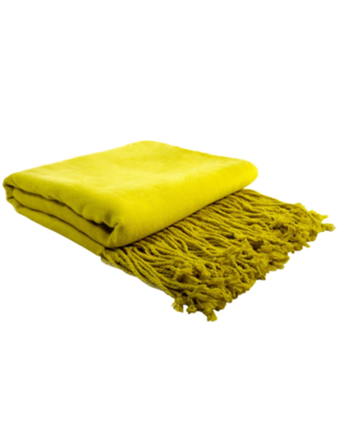 Unique Bargains Viscose Decorative Throw Blanket, 50" x 65" Bright Yellow