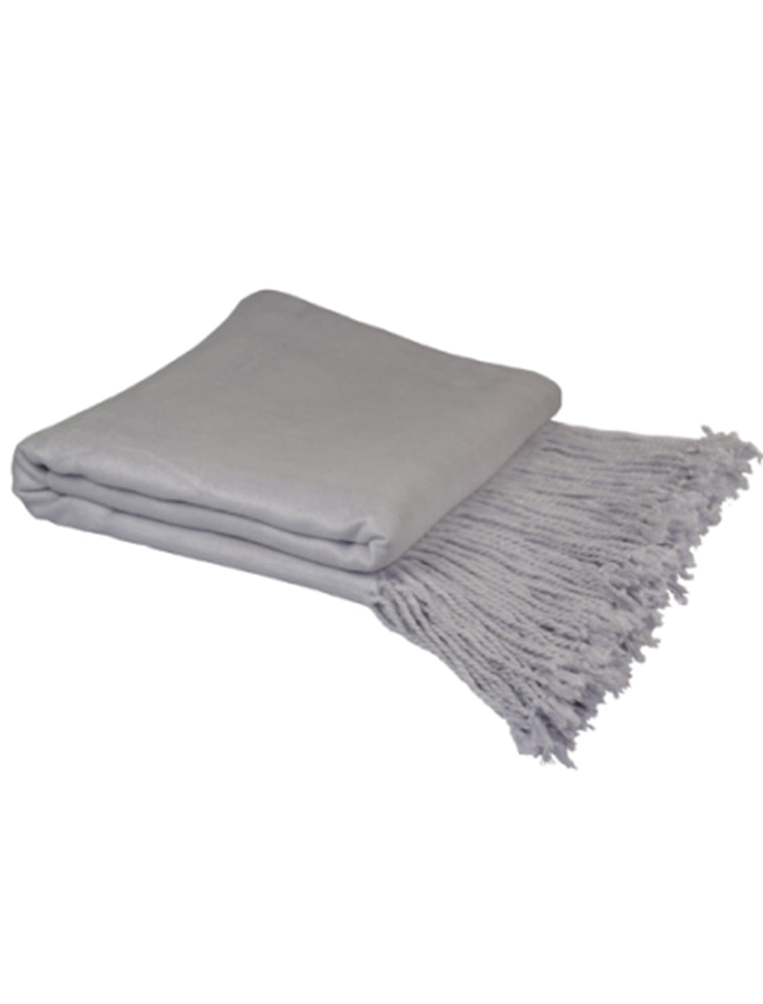 Unique Bargains Viscose Decorative Throw Blanket, 50" x 65" Whisper Gray