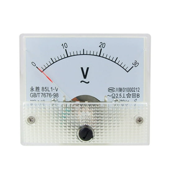 Unique Bargains Voltmeter Panel Volt Meter 30V Class 2.5 Accuracy Yegab