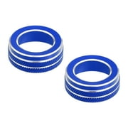 Unique Bargains Volume VOL Tune Knob Covers for VW Tiguan Taos Jetta Passat Atlas Arteon Golf R Beetle Blue Pack of 2
