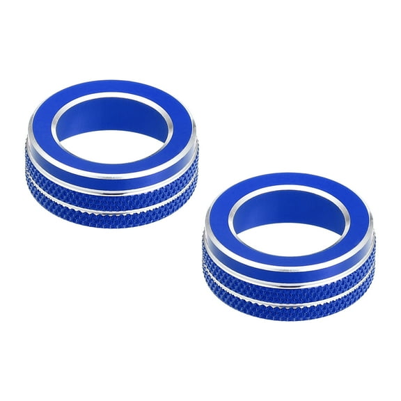 Unique Bargains Volume VOL Tune Knob Covers for VW Tiguan Taos Jetta Passat Atlas Arteon Golf R Beetle Blue (Pack of 2)
