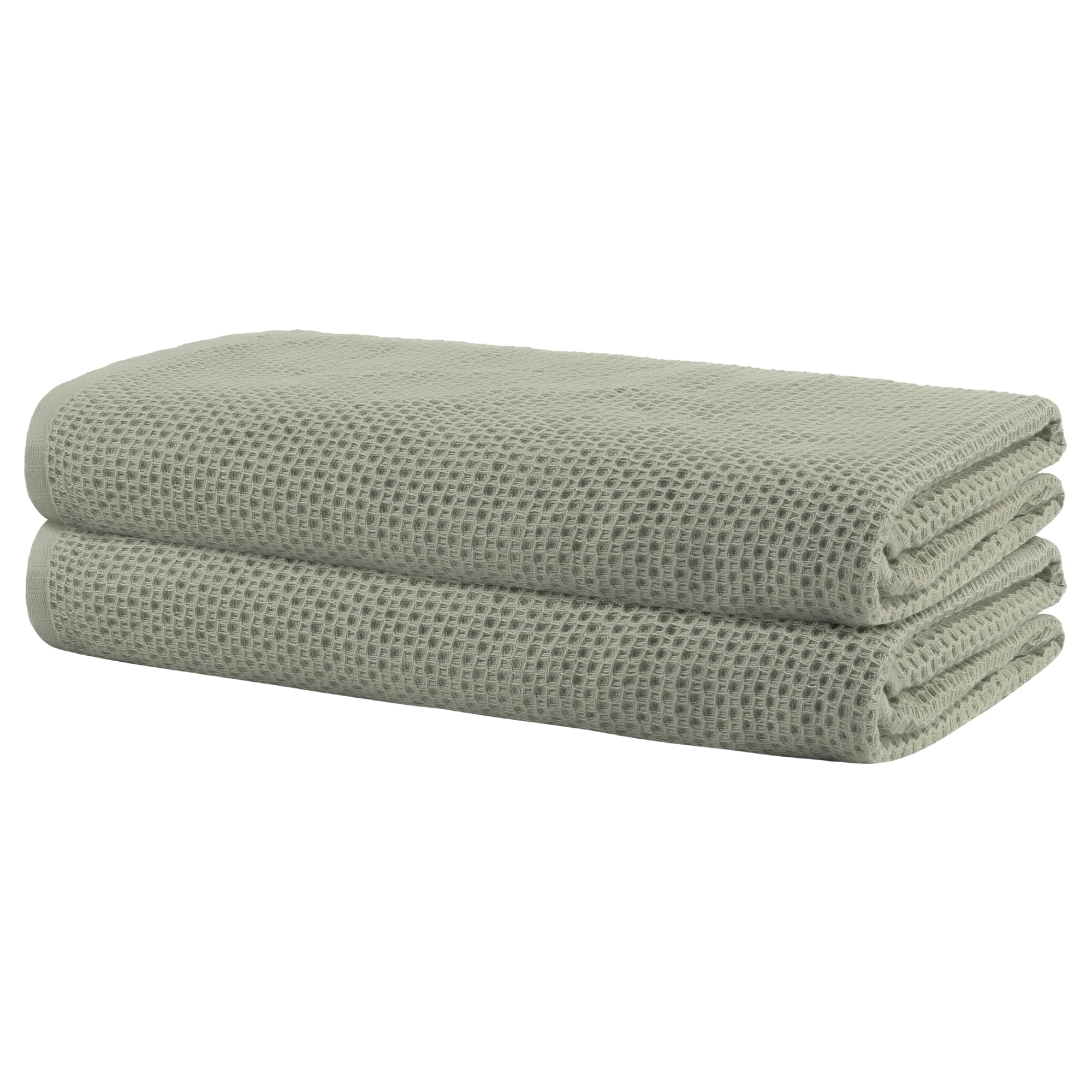 REGALWOVEN Waffle 2 Pack Cotton Bath Towel Set, Soft, Highly Absorbent, Quick Drying Towels for Bathroom Brown 28" x 56"