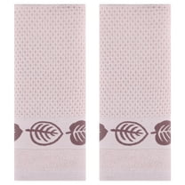 Unique Bargains Waffle Cotton Hand Towels Set of 2 for Bathroom Brown