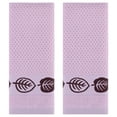 thumbnail image 1 of Unique Bargains Waffle Cotton Hand Towels Set of 2 for Bathroom Pink, 1 of 4