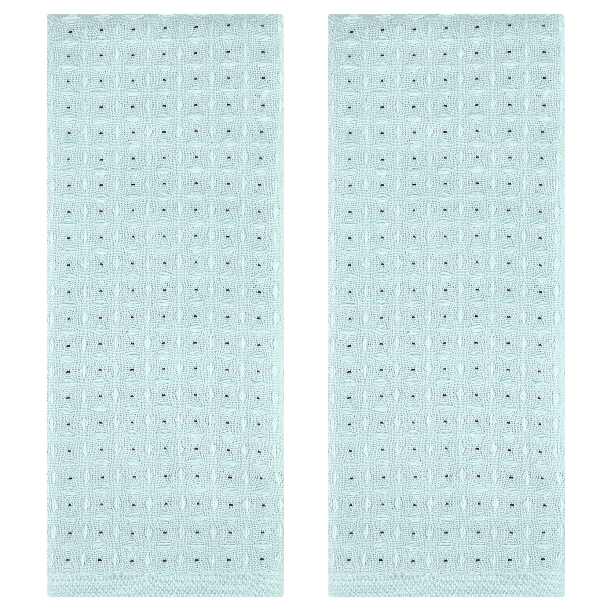 Unique Bargains Waffle Hand Towels for Bathroom 2 Pack Green
