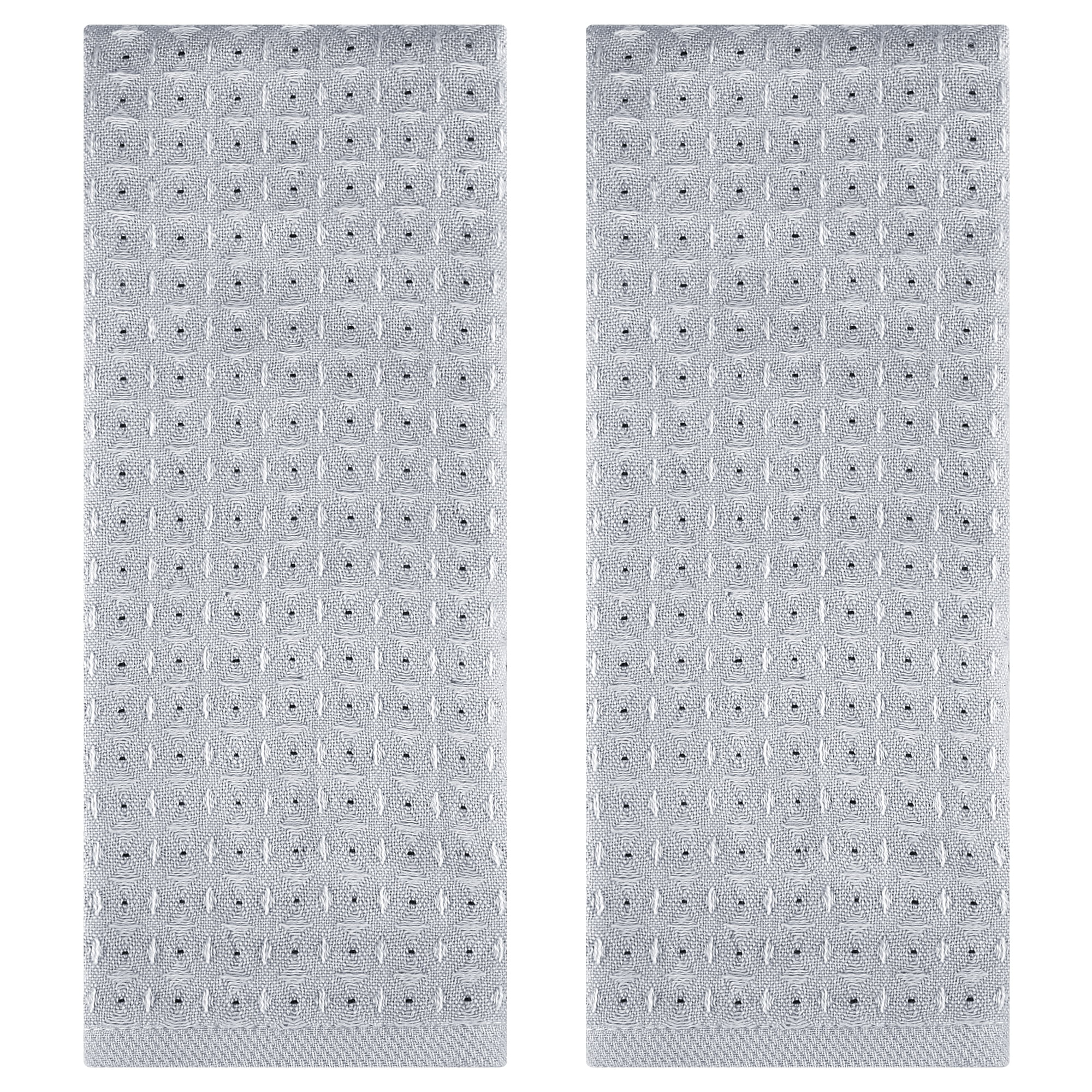 Unique Bargains Waffle Hand Towels for Bathroom 2 Pack Grey
