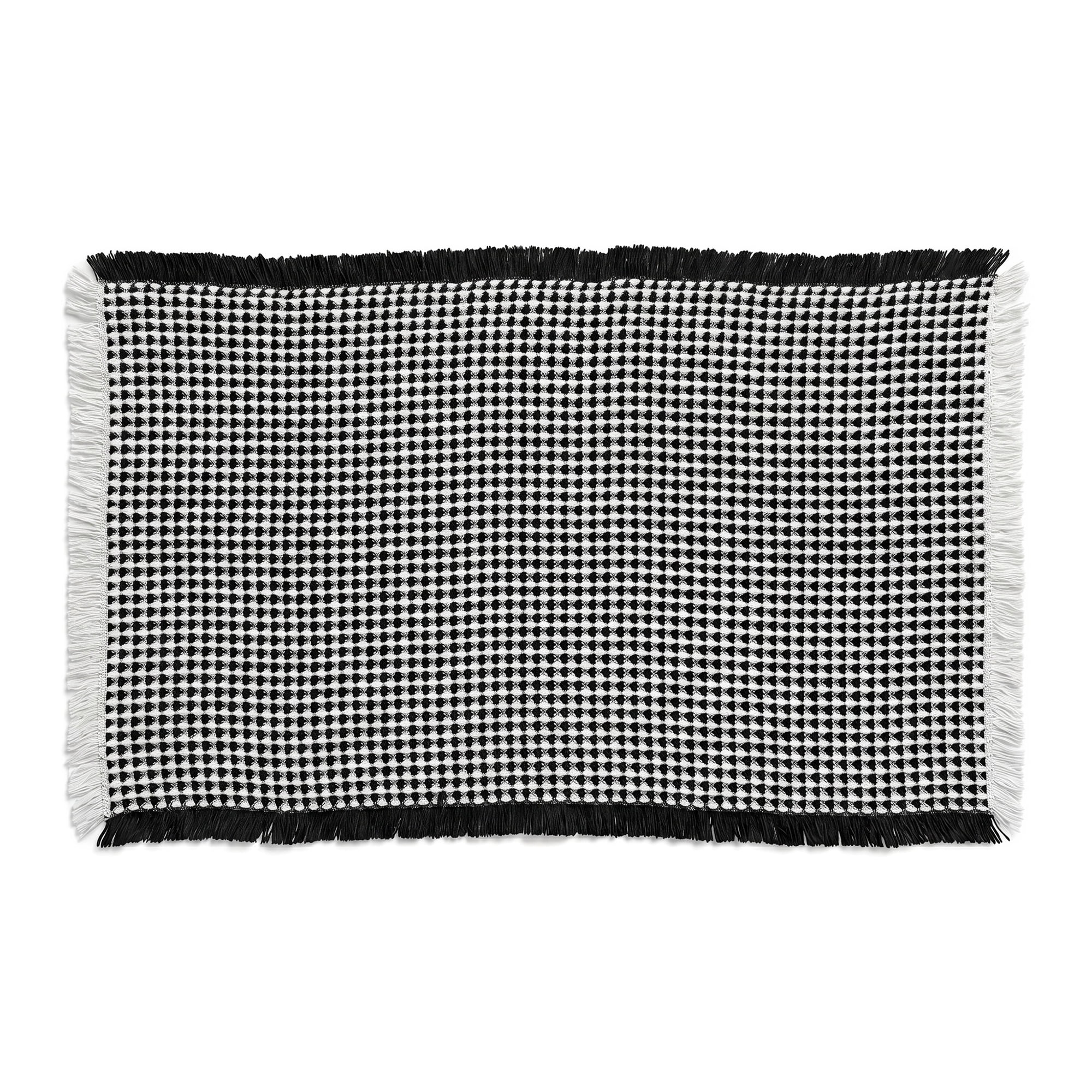 Unique Bargains Waffle Non Slip Quick Dry Machine Washable Bath Mat Black 24" x 17"