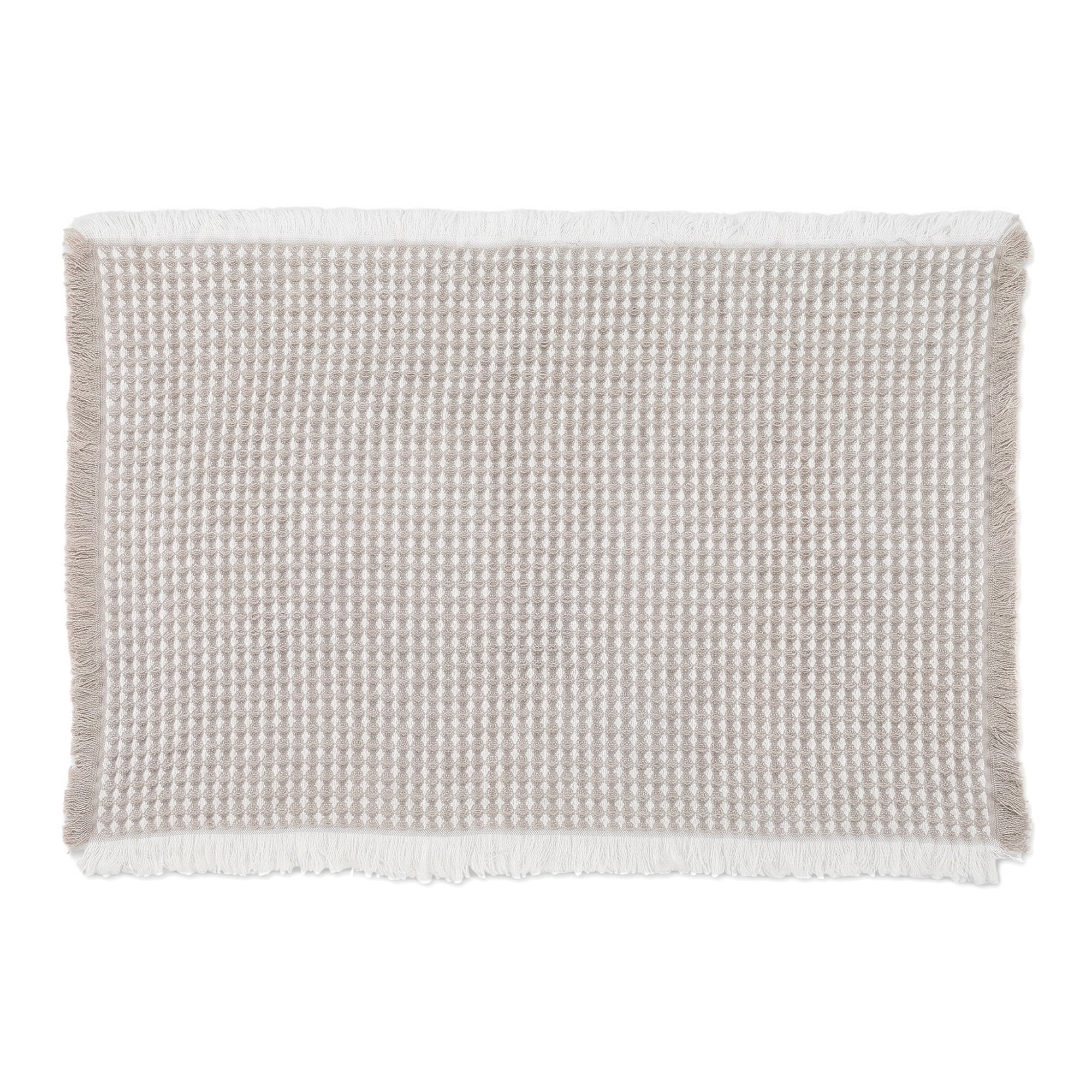 Unique Bargains Waffle Non Slip Quick Dry Machine Washable Bath Mat Khaki 24" x 17"