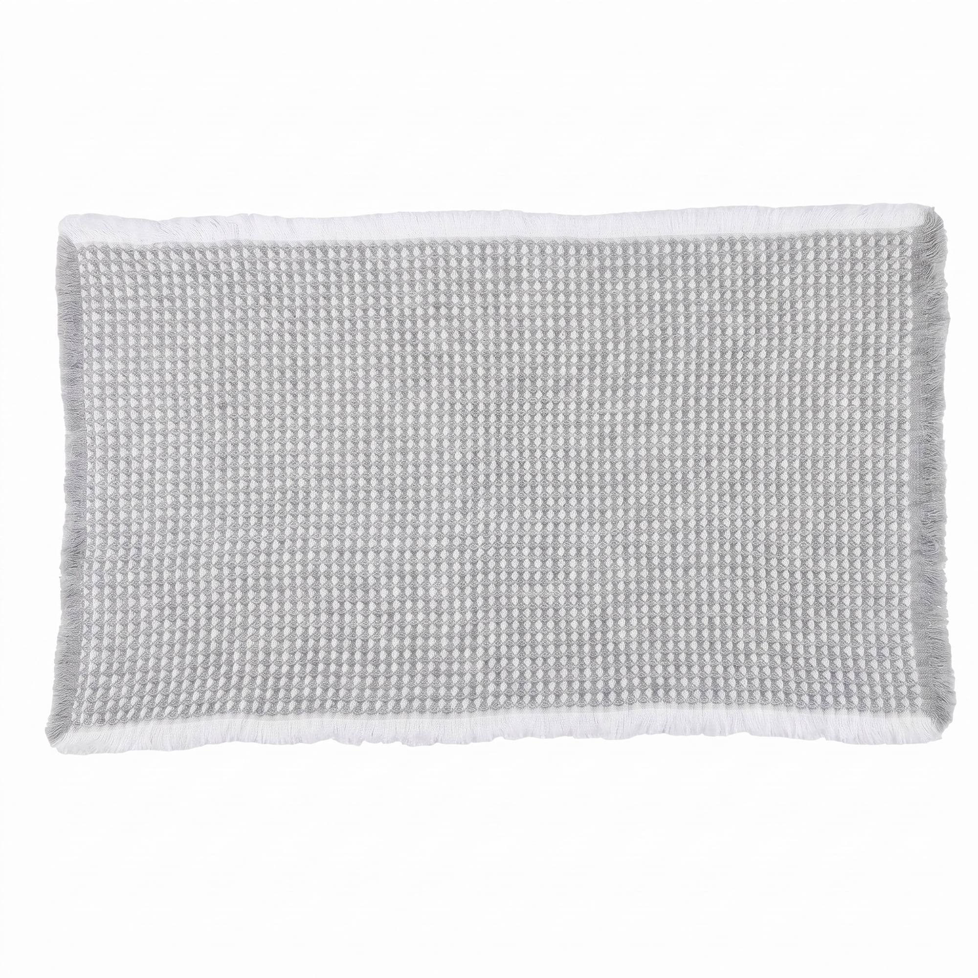 Unique Bargains Waffle Non Slip Quick Dry Machine Washable Bath Mat Light Grey 24" x 17"