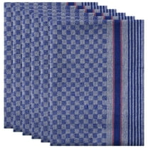 Unique Bargains Waffle Weave Cotton Absorbent Kitchen Dish Towels 15"x25" Blue