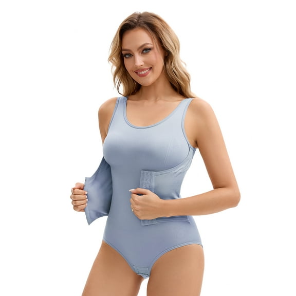 DARING DIVA Waist Cincher Body Shaper Butt Bodysuit L Light Blue