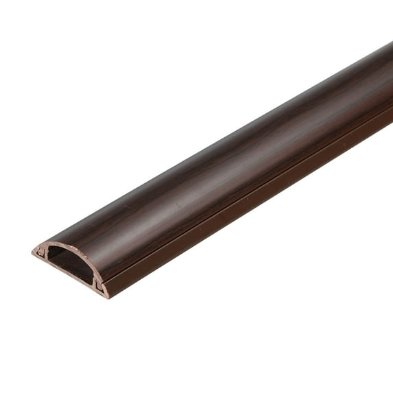 Unique Bargains Wall Cable Raceway Cord Cover Cord Hider Channel Self-Adhesive for TV Wire Black Brown 39"x1.2"x0.4"