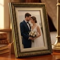 thumbnail image 1 of Unique Bargains Wall Hanging & Tabletop Resin Picture Frame for Display Green 4" x 6", 1 of 5