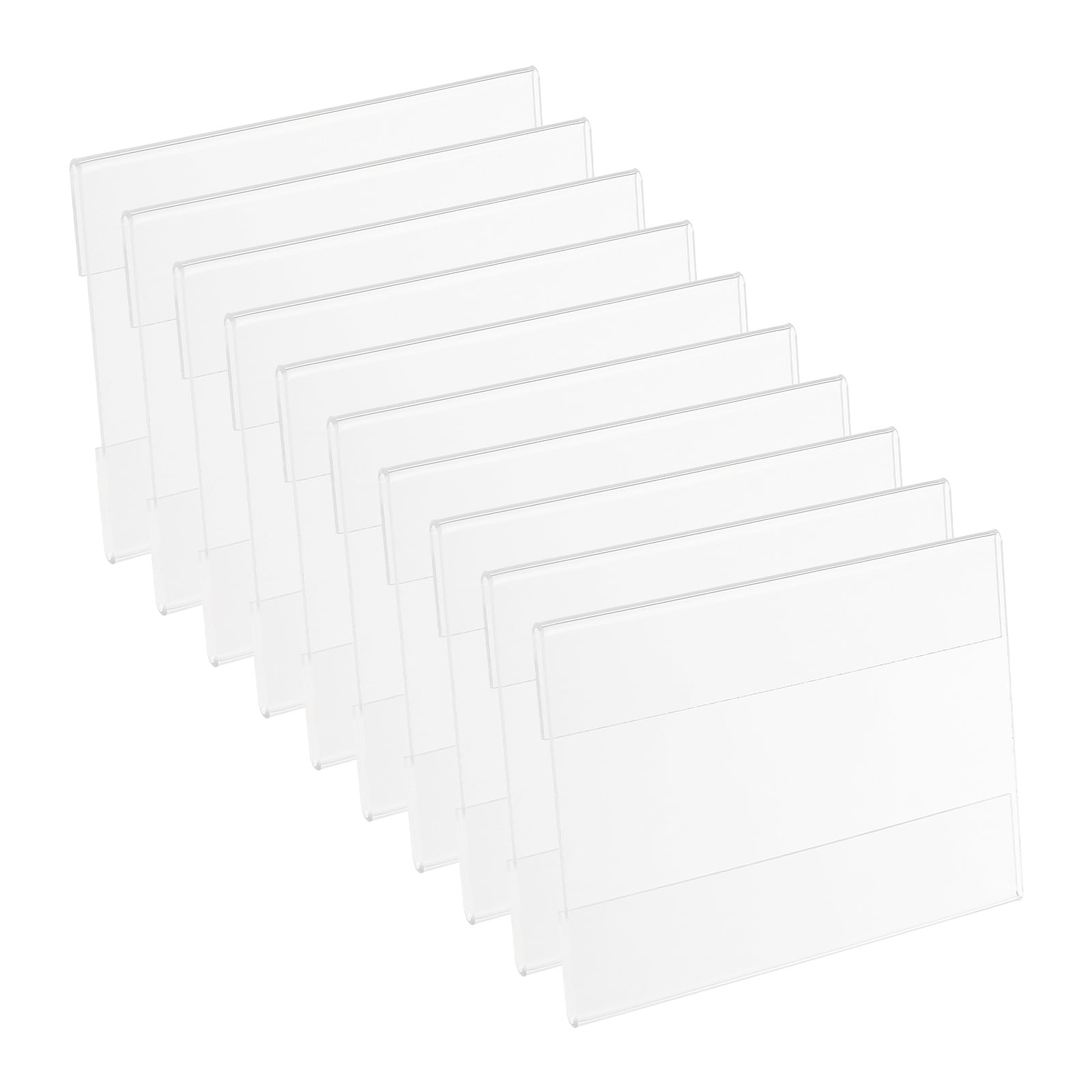 Unique Bargains Wall Mount Acrylic Sign Holder with Tape Adhesive for Displaying 3.5"x4.5"