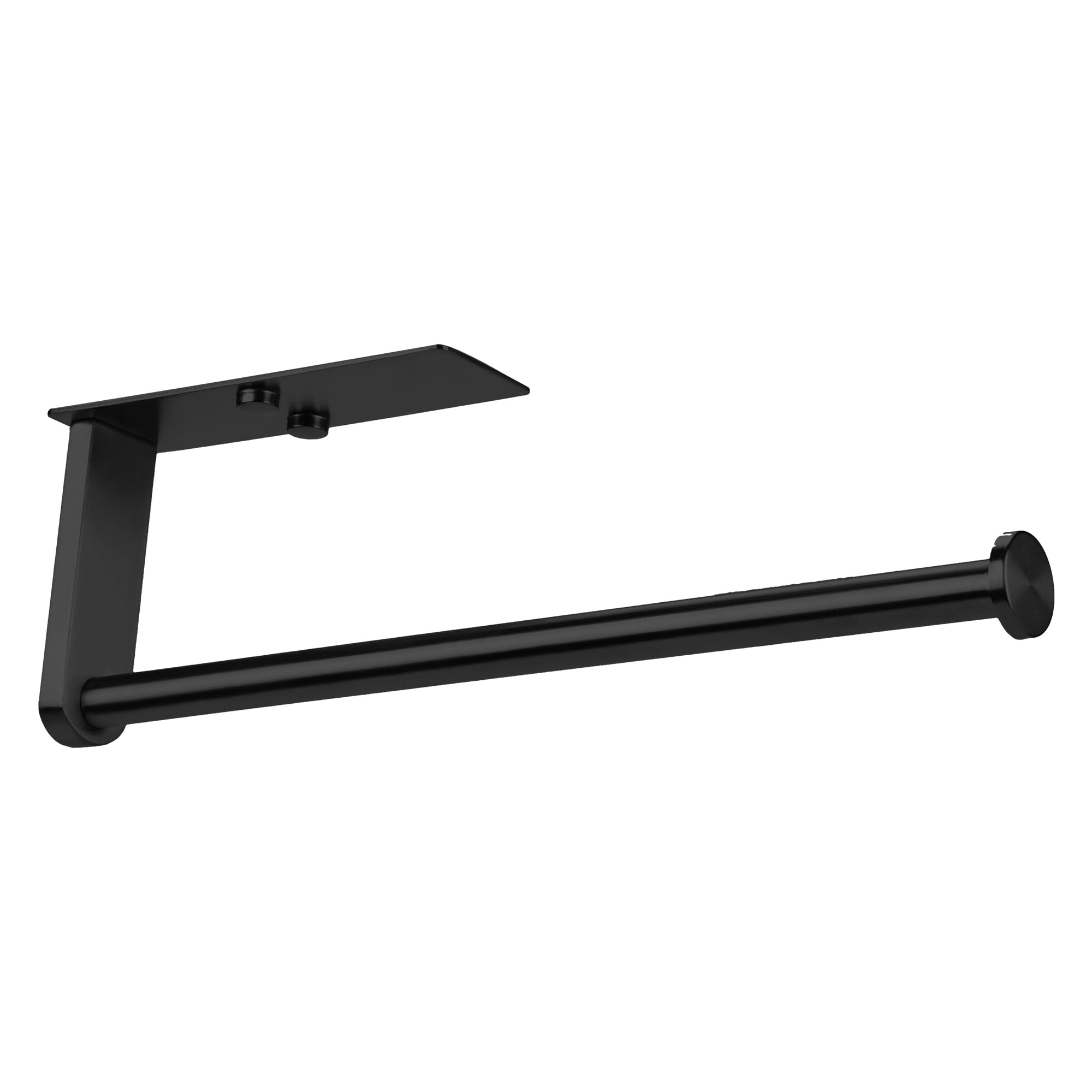 Unique Bargains Wall Mount Metal Rustproof Kitchen Towel Rack Black B 11.8x3.9inch