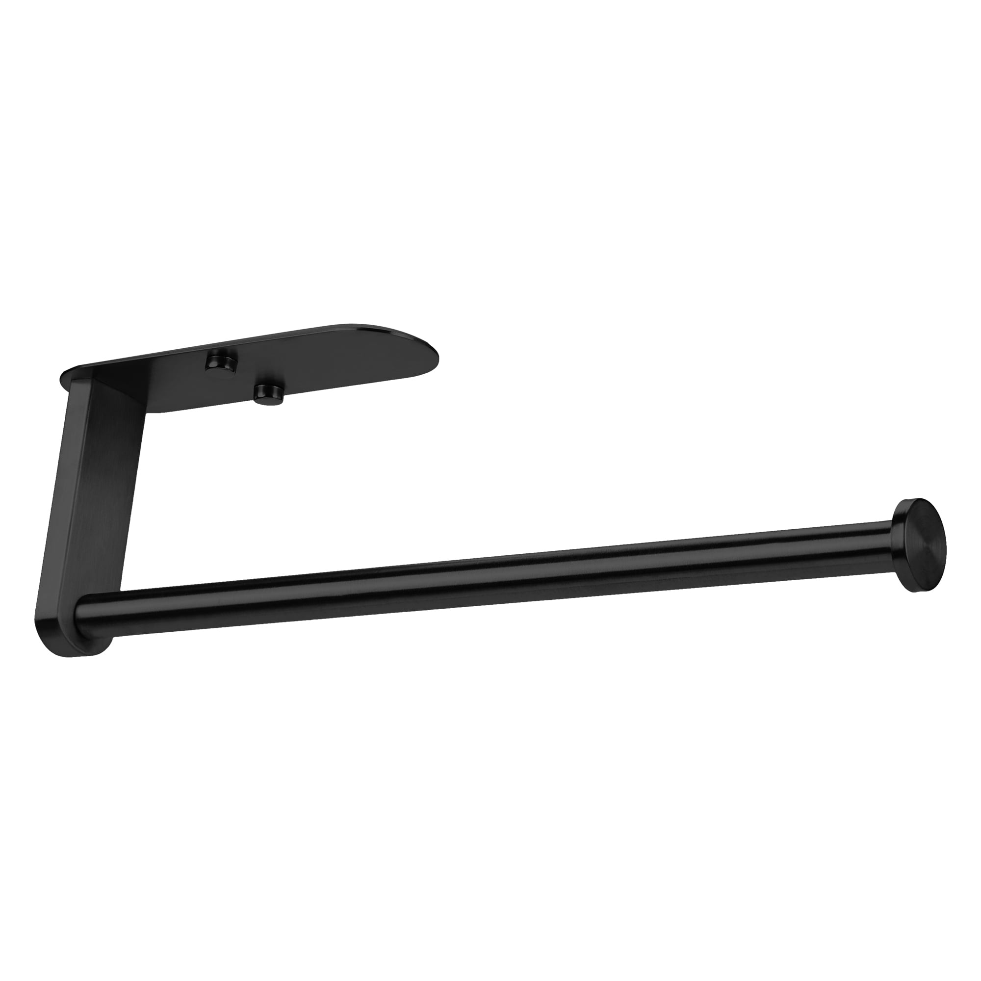 Unique Bargains Wall Mount Metal Rustproof Kitchen Towel Rack Black C 11.8x3.9inch