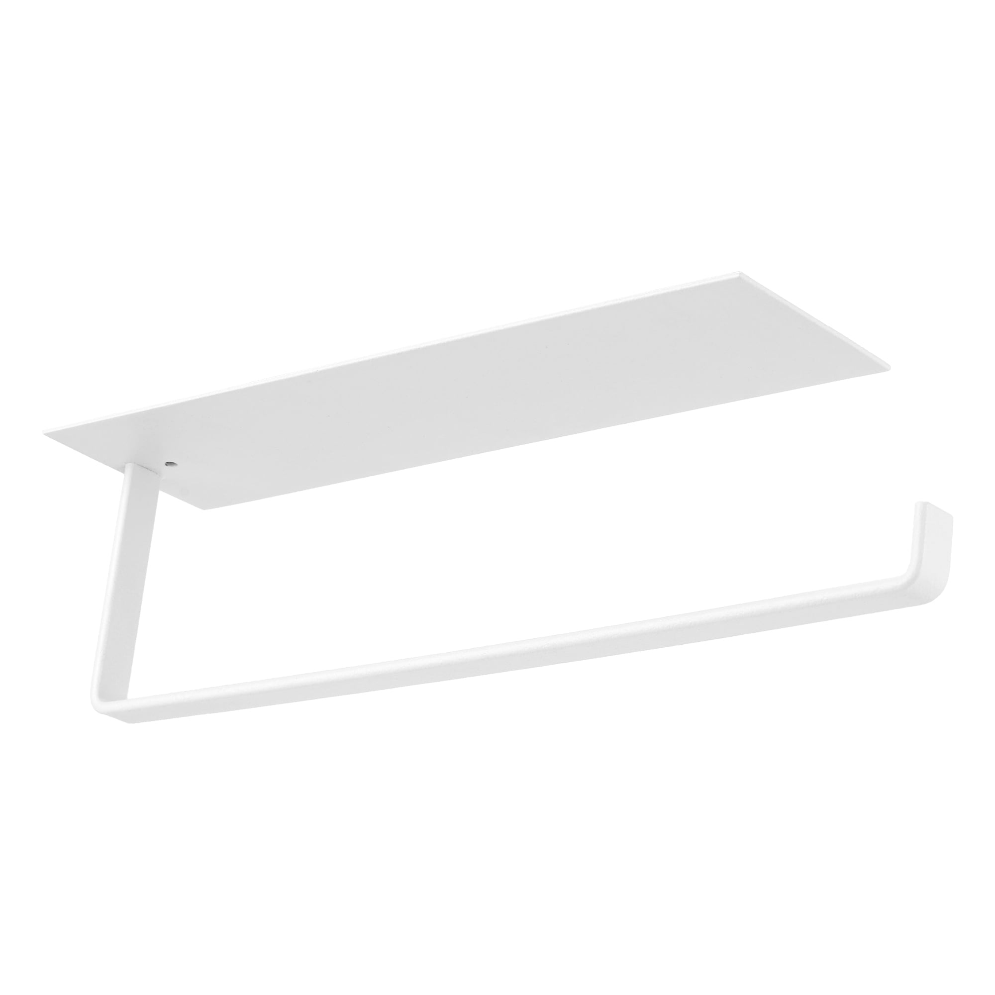 Unique Bargains Wall Mount Paper Towel Holder Stainless Steel Black Square 10.8x2.4inch