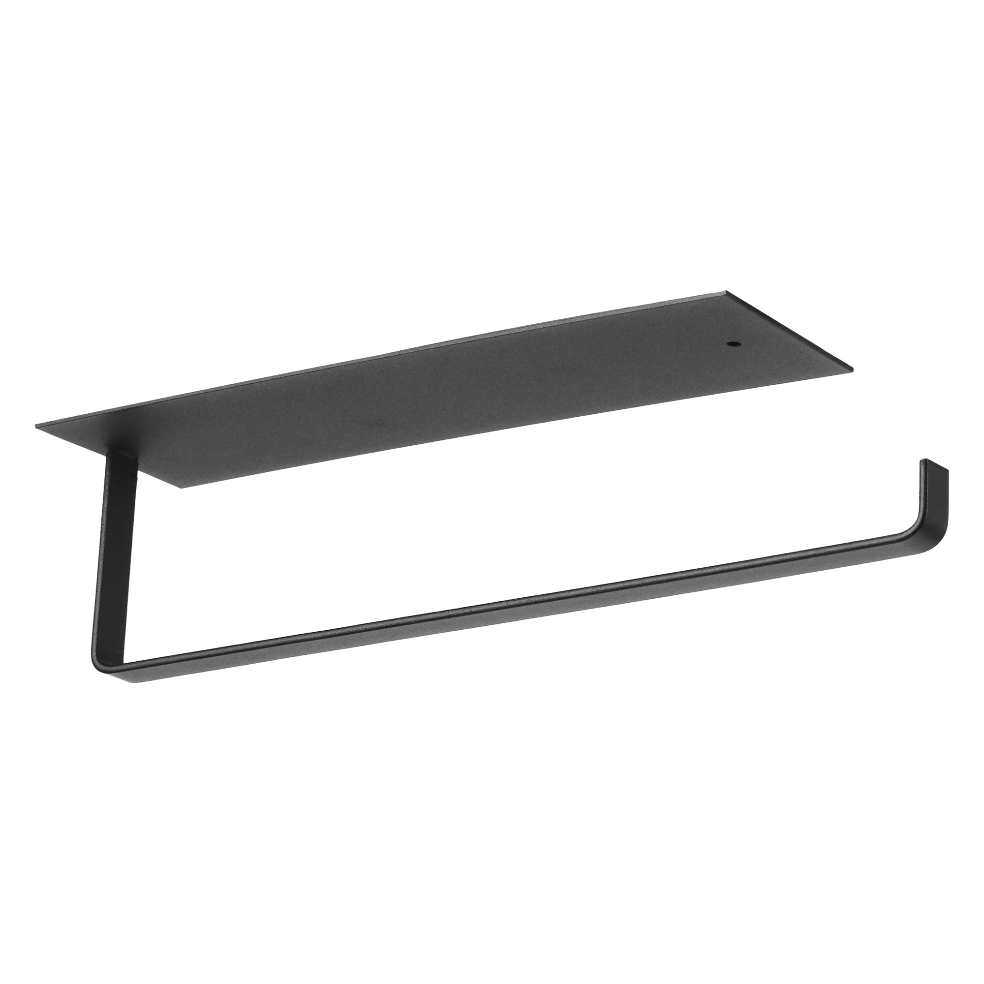 Unique Bargains Wall Mount Paper Towel Holder Stainless Steel White Square 10.8x2.4inch