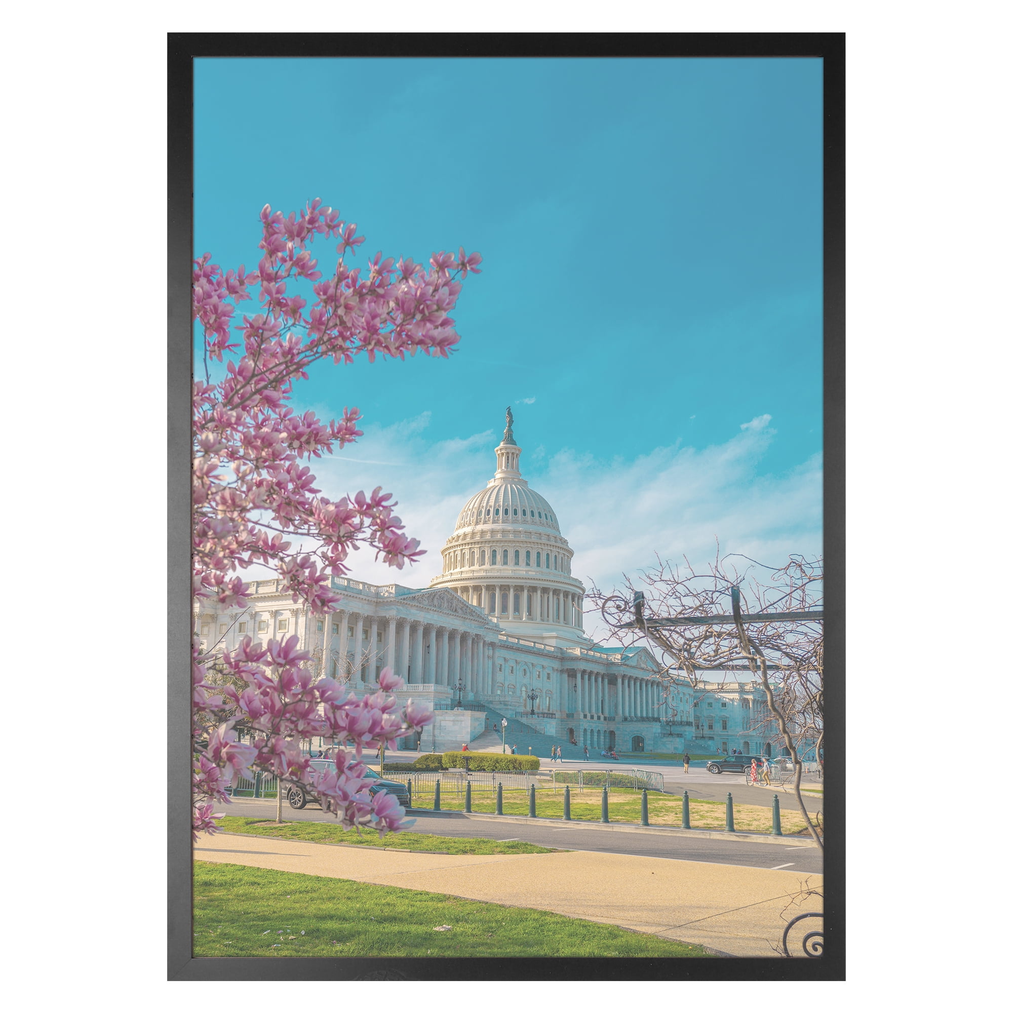 Unique Bargains Wall Picture Frame for Photo and Poster Art Photo Frame Black 20x28