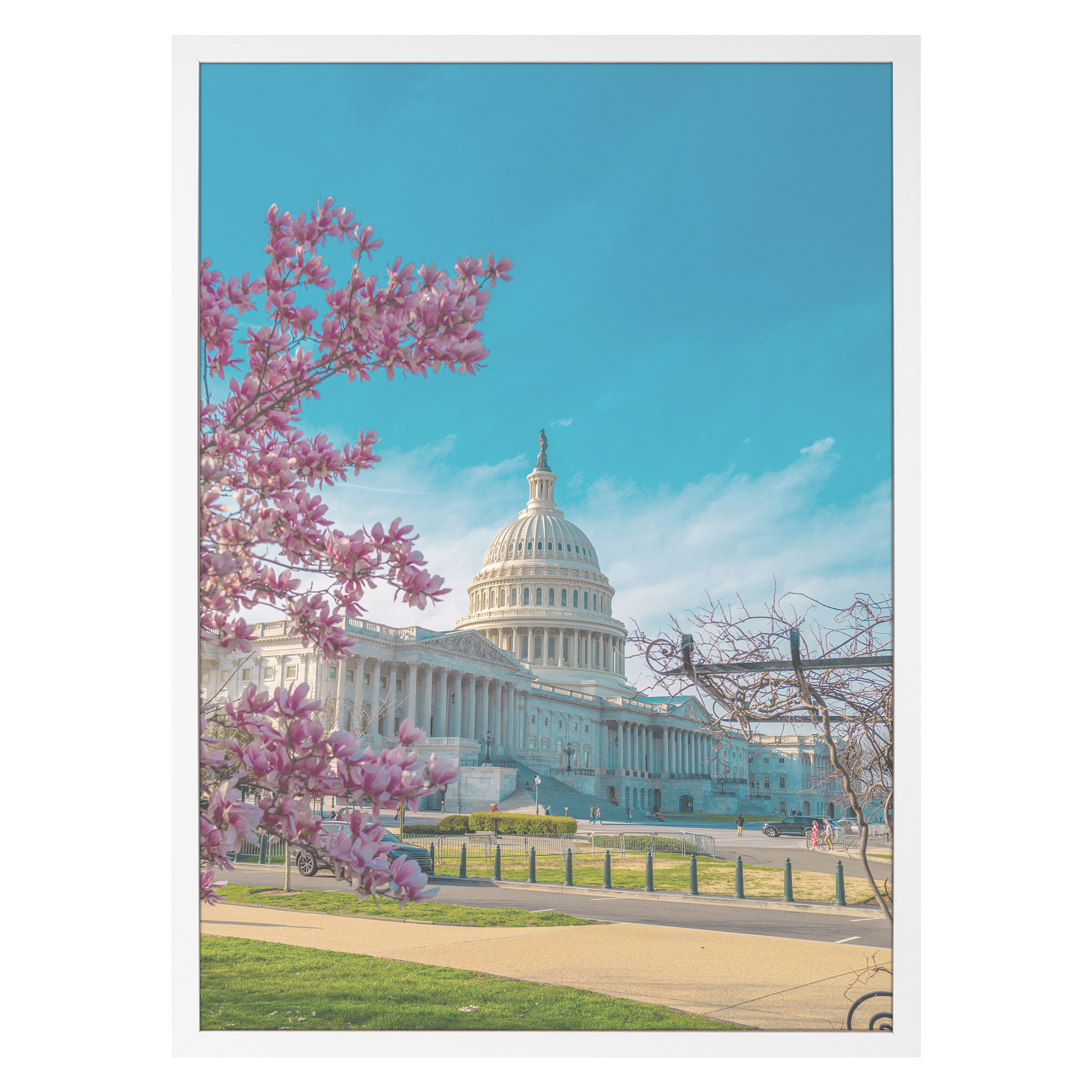Unique Bargains Wall Picture Frame for Photo and Poster Art Photo Frame White 11x15