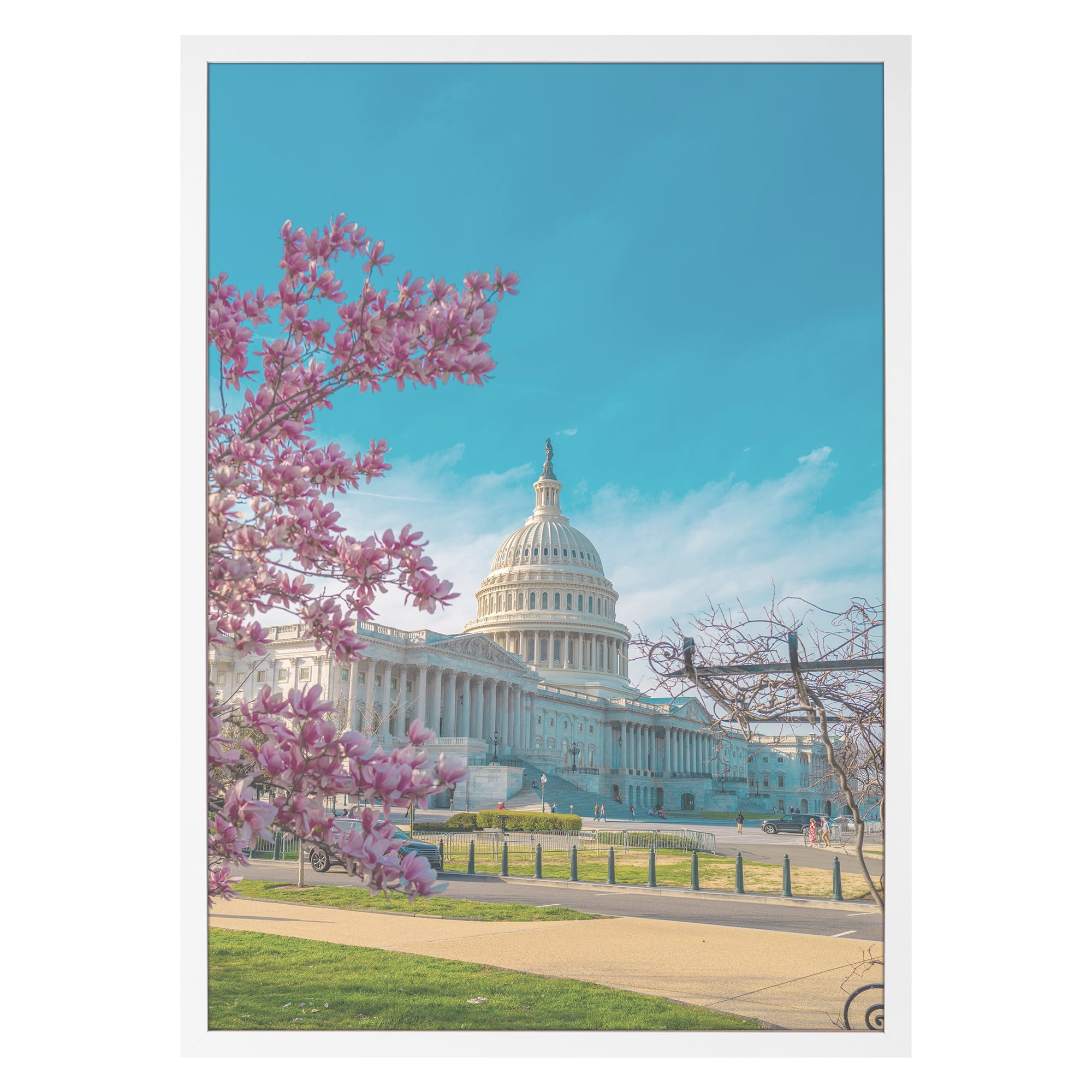 Unique Bargains Wall Picture Frame for Photo and Poster Art Photo Frame White 20x28