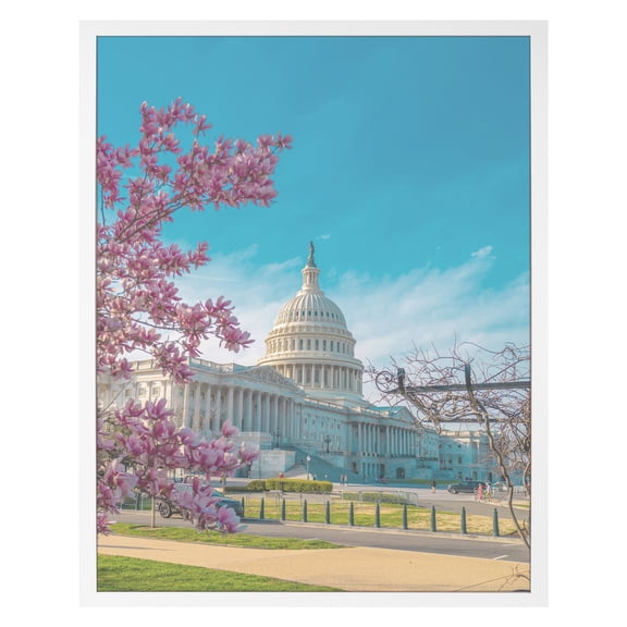 Unique Bargains Wall Picture Frame for Photo and Poster Art Photo Frame White 8x10