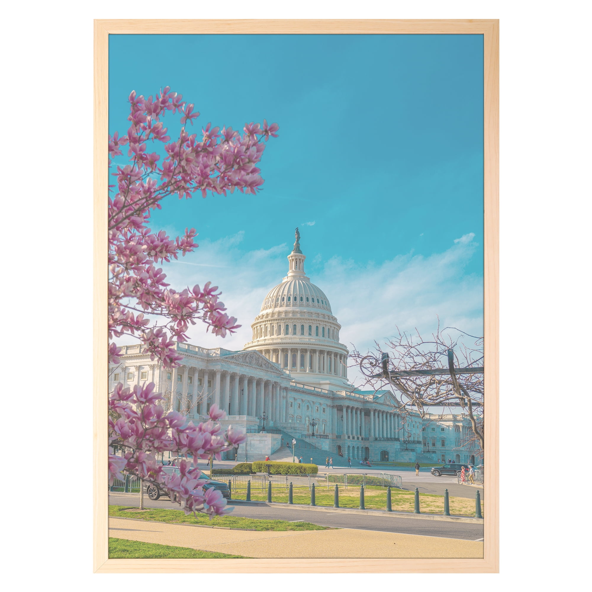 Unique Bargains Wall Picture Frame for Photo and Poster Art Photo Frame Wood Color 11x15