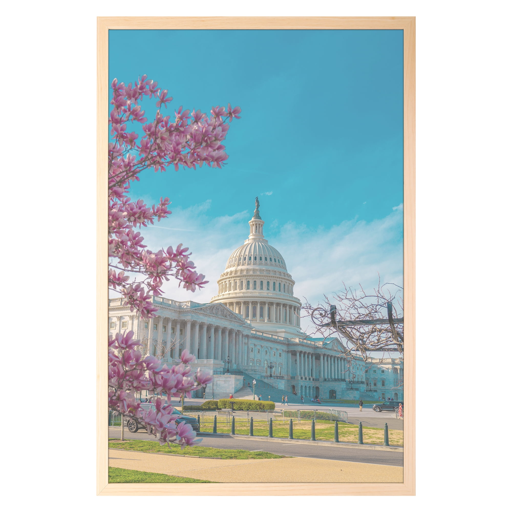 Unique Bargains Wall Picture Frame for Photo and Poster Art Photo Frame Wood Color 4x6