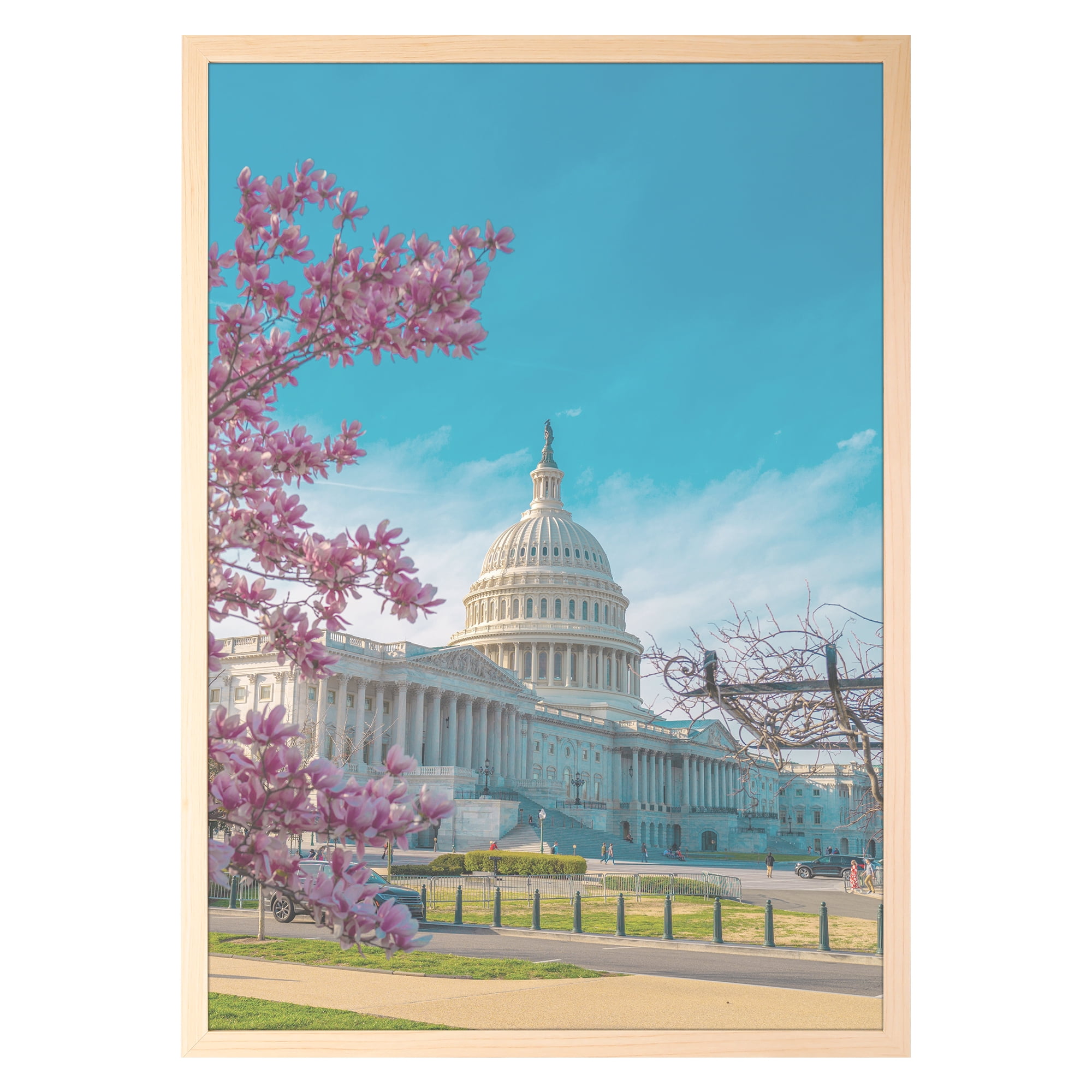 Unique Bargains Wall Picture Frame for Photo and Poster Art Photo Frame Wood Color 5x7