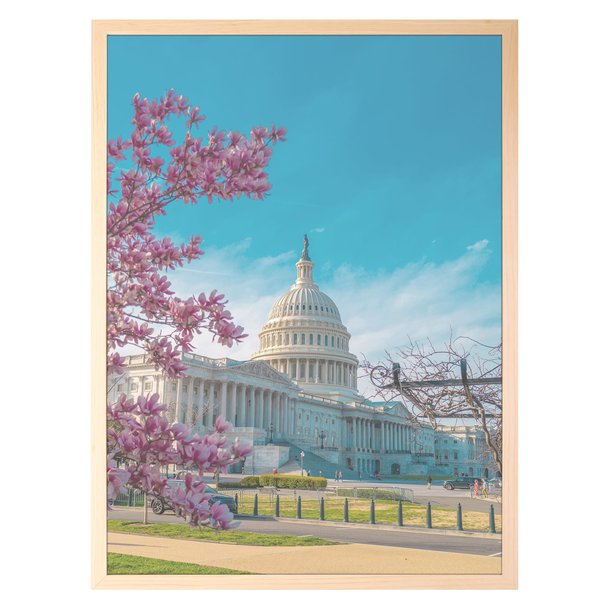 Unique Bargains Wall Picture Frame for Photo and Poster Art Photo Frame Wood Color 6x8