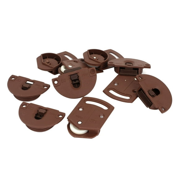 Unique Bargains Wardrobe Cupboard Sliding Door Roller Gear Track Panel Internal Kit 5 Pairs